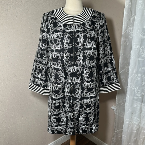 Vintage NEW Victor Costa Occasion QVC Beaded Embroidered Jacket Duster Blazer M
